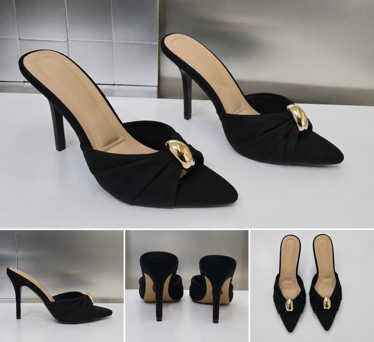 ✨ Tacones Mules Elegance Black ✨